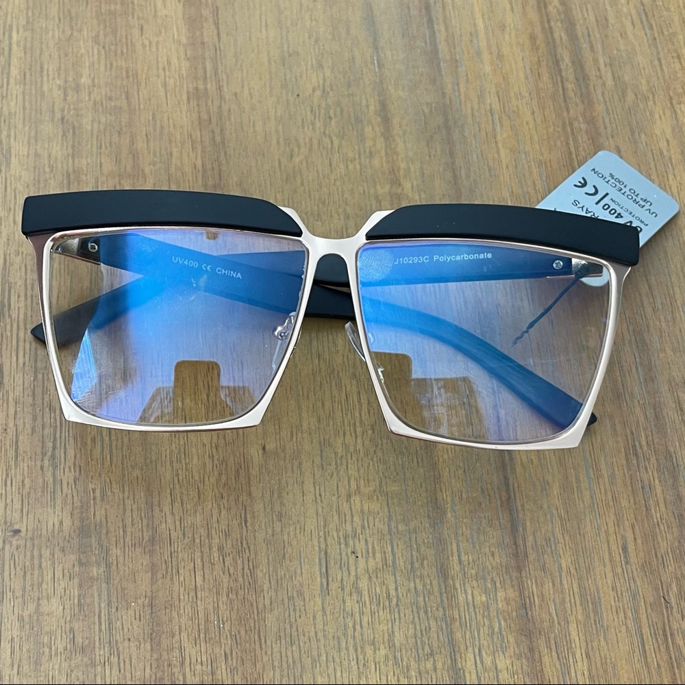 80s 90s Matte Black.Stylish Prop Glasses NWT